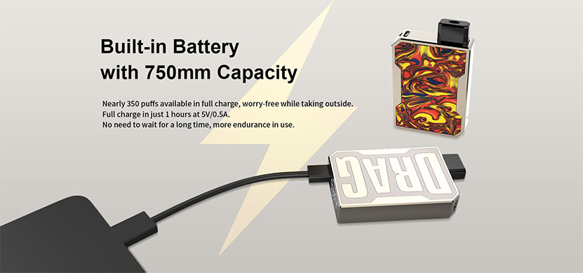 Drag Nano Pod Kit battery