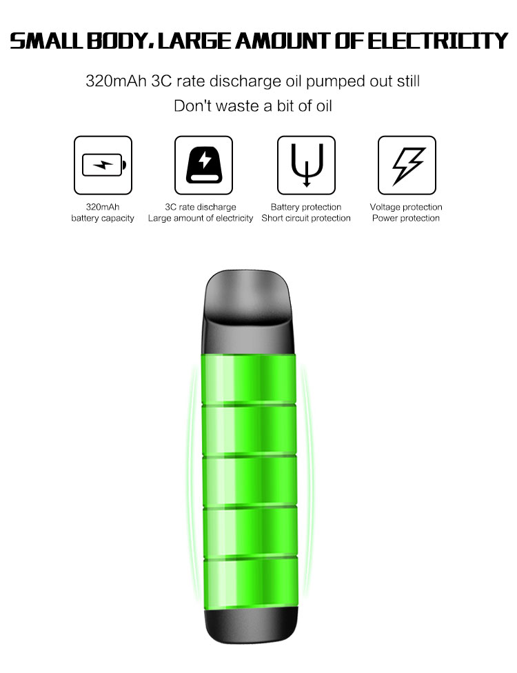 E-bossvape RGB Disposable Pod Kit Battery