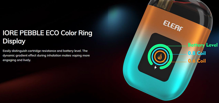 Eleaf IORE Pebble ECO Kit Color Ring Display