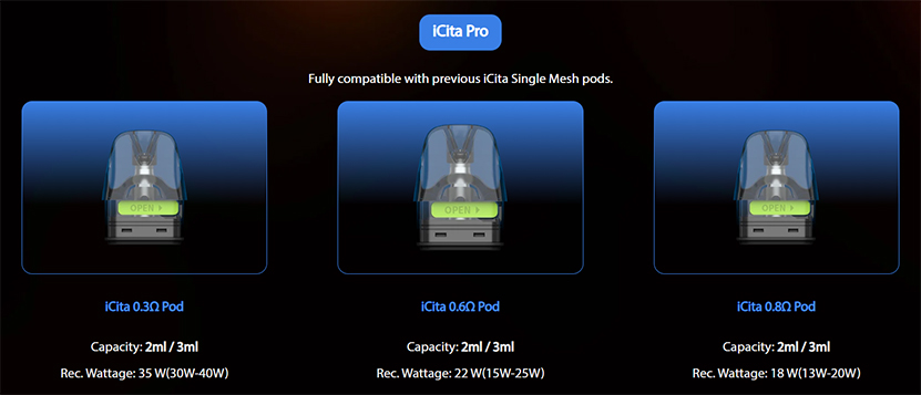Eleaf iCita Pro Pod Kit Compatible