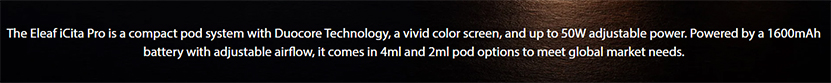 Eleaf iCita Pro Pod Kit Short Description