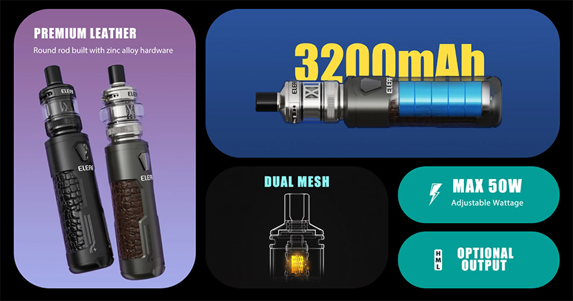 Eleaf iJust X Kit with Melo X Tank Features