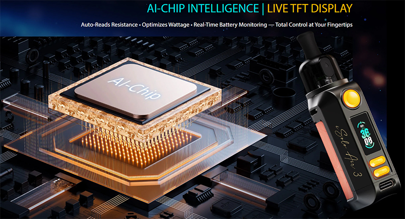 Eleaf iSolo Air 3 Kit AI Chip and TFT Display