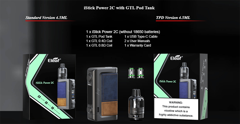 Eleaf iStick Power 2C Kit package