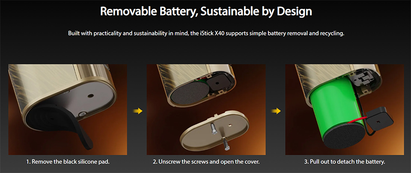 Eleaf iStick X40 Battery Removable