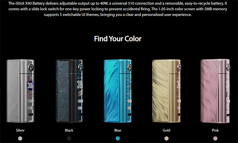 Eleaf iStick X40 Battery Short Description