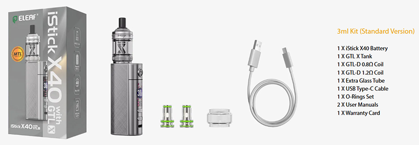 Eleaf iStick X40 Kit Package