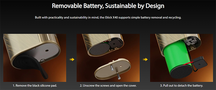 Eleaf iStick X40 Kit Removable Battery