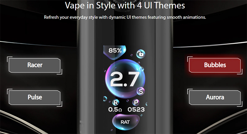 Eleaf iStick X80 Kit and Eleaf iStick XC100 Kit 4 UI Themes