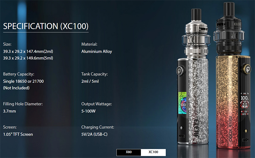 Eleaf iStick XC100 Kit Specs