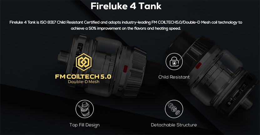 Freemax Fireluke 4 Tank Features