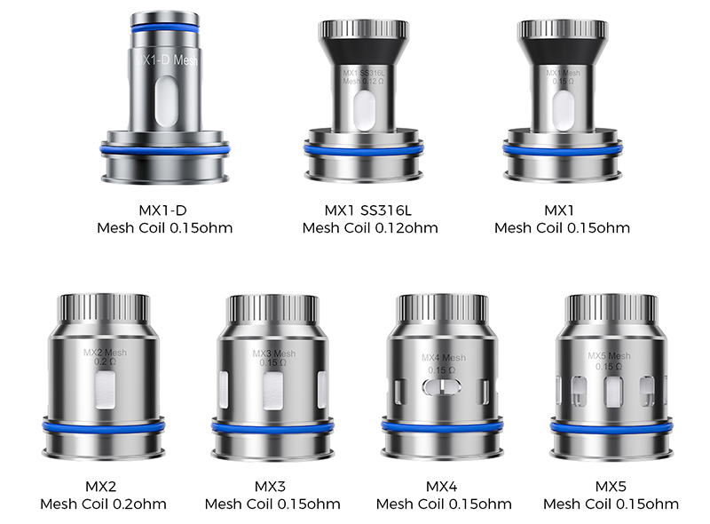 Freemax MX Mesh Coil Resistance Types