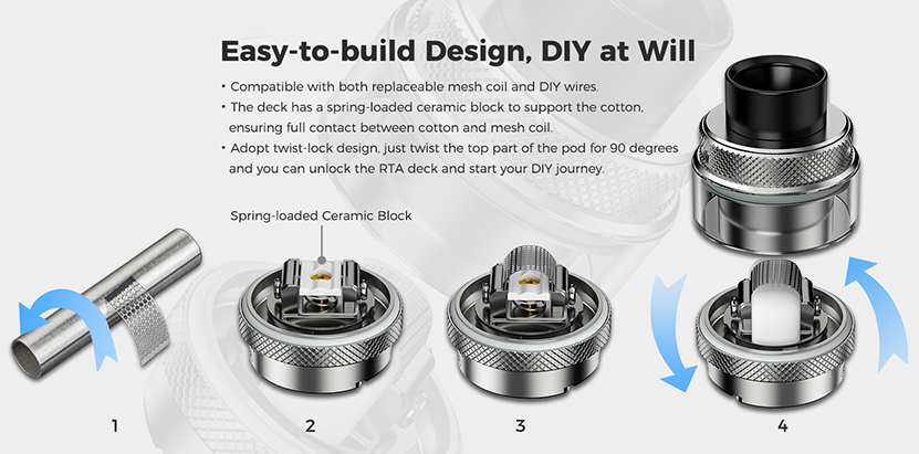 Freemax Marvos RTA Pod Mesh Coil Easy to build