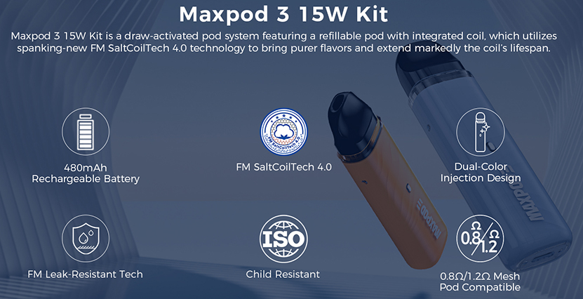 Freemax Maxpod 3 15W Kit Features