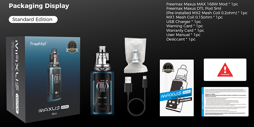 Freemax Maxus Max 168W Kit Package