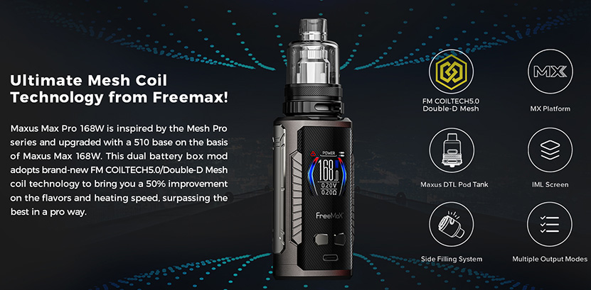 Freemax Maxus Max Pro 168W Kit Feature 4