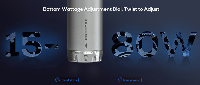 Freemax Twister 2 80W Kit Bottom Wattage Adjustment Dial