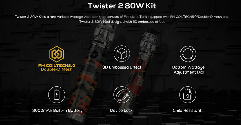 Freemax Twister 2 80W Kit Features