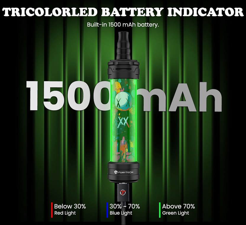 Fumytech Hookah Air Mini Kit Battery Capacity