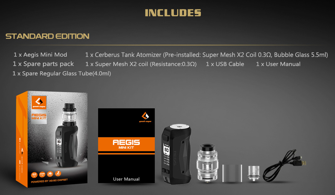 GeekVaep Aegis Mini Vape Starter Kit Features 10