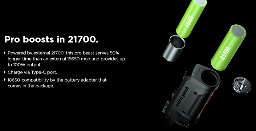 GeekVape B100 21700 Kit Battery Type