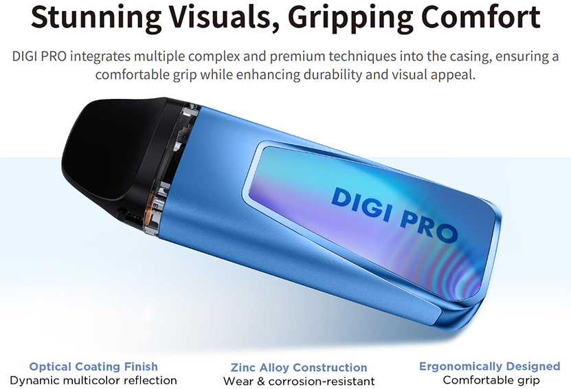 GeekVape Digi Pro Kit Stunning Finish and Comfortable Grip