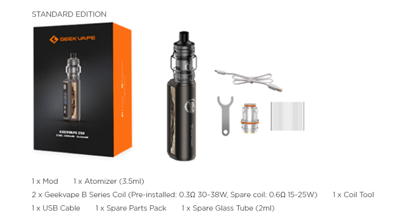 GeekVape Z50 Kit package