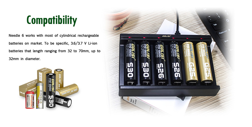 Golisi Needle 6 Charger Feature 1