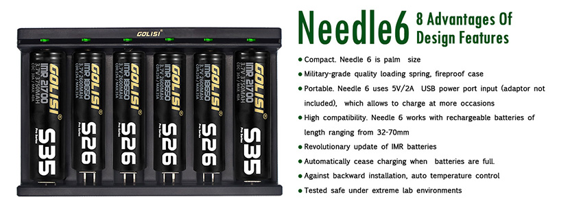Golisi Needle 6 Charger Feature 3