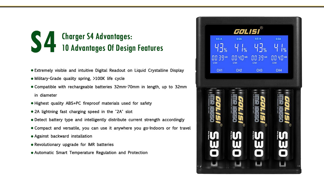 Golisi S4 Charger Advantage