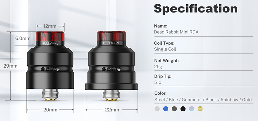 Hellvape Dead Rabbit Mini RDA Specification