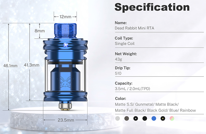 Hellvape Dead Rabbit Mini RTA Specifications