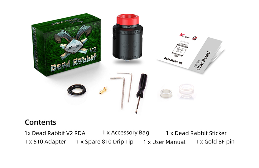 Dead Rabbit V2 RDA Atomizer Package