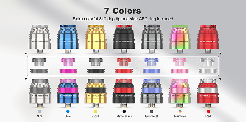 Hellvape Fat Rabbit Pro RDA Seven Colors