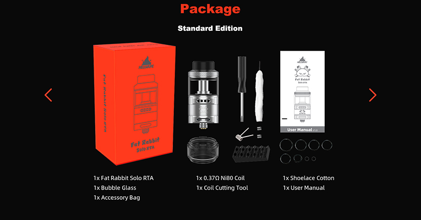 Hellvape Fat Rabbit Solo RTA Package