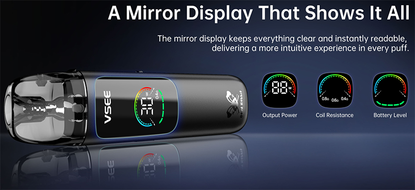 Hellvape Vsee Neo Kit Mirror Display