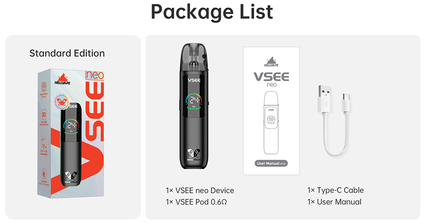 Hellvape Vsee Neo Kit Package