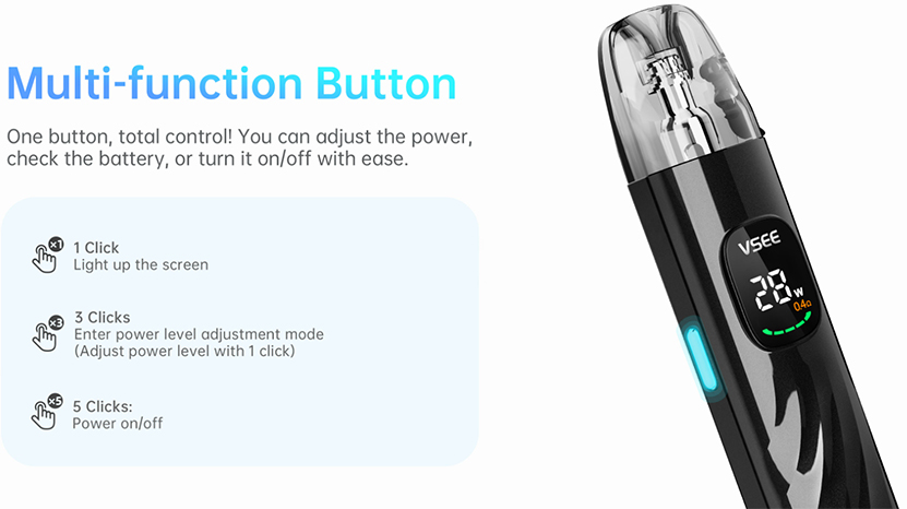 Hellvape Vsee One Kit Multi Function Button