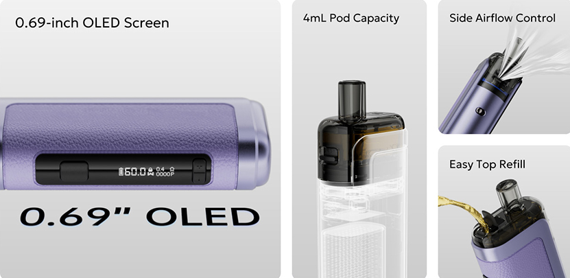 Innokin CoolFire P60 Pod Kit Airflow Adjustment