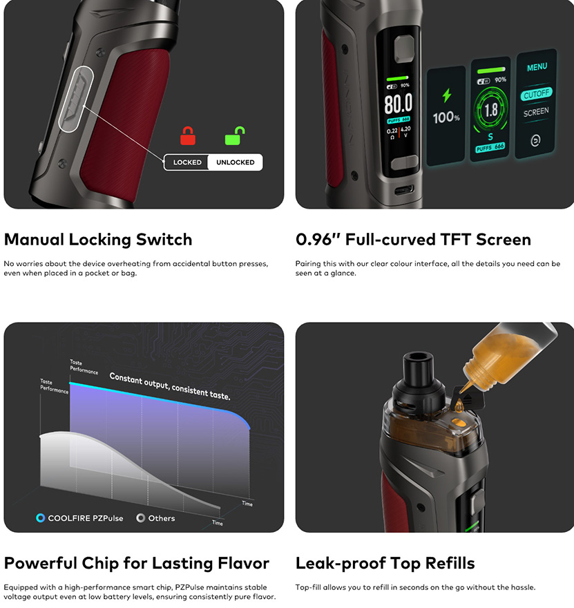 Innokin Coolfire PZPulse Kit TFT Screen