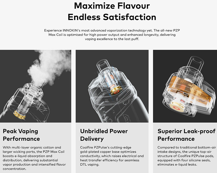 Innokin Coolfire PZPulse Pod Cartridge Leakproof