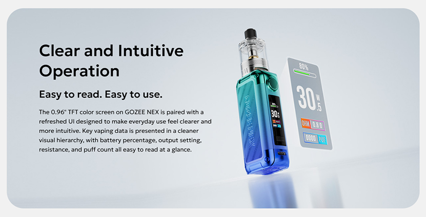 Innokin Gozee Nex Kit 0.96 TFT Color Screen
