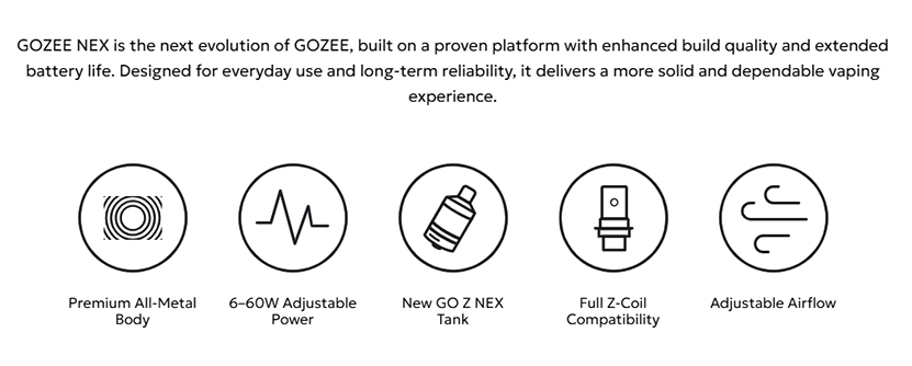 Innokin Gozee Nex Kit Features