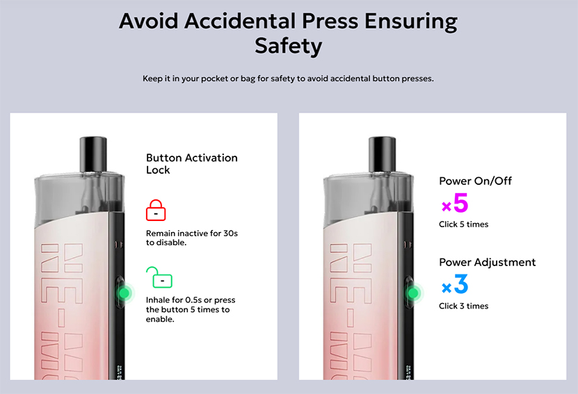 Innokin Nemo Pod System Kit 30s Auto Lock Protection