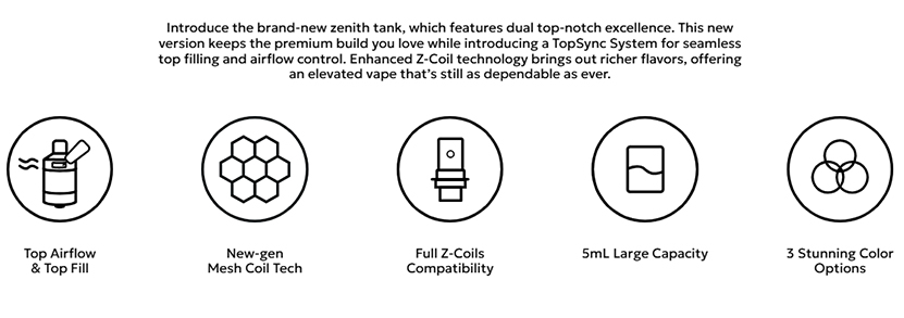 Innokin Zenith Nex Tank Features