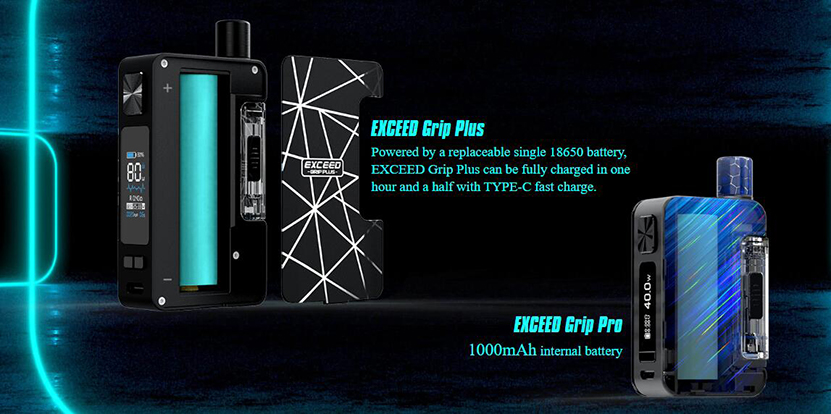 Exceed Grip Plus Pod Kit Battery