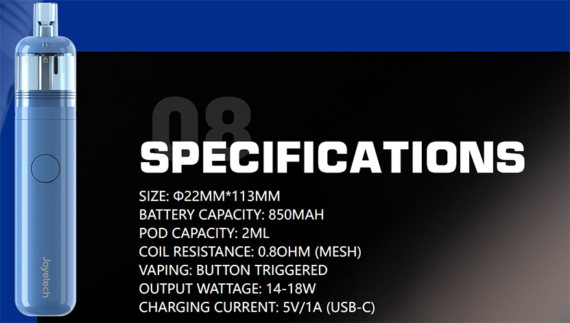 Joyetech eGo 510 Kit Specification