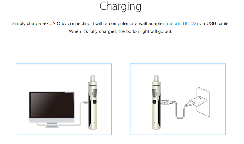 Joyetech eGo AIO Kit Charing