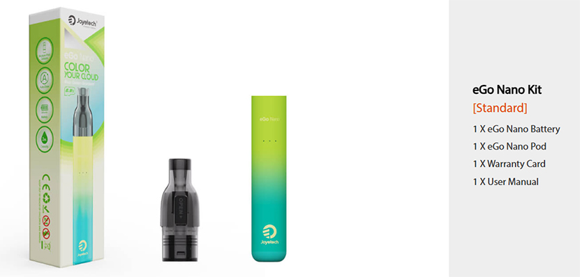 Joyetech eGo Nano Kit Package