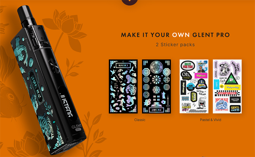Justfog Glent Pro Kit 2 Sticker Packs
